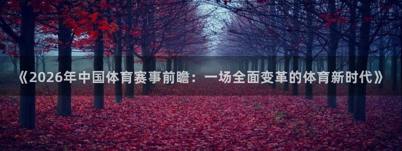 《2026年中国体育赛事前瞻：一场全面变革的体育新时代》
